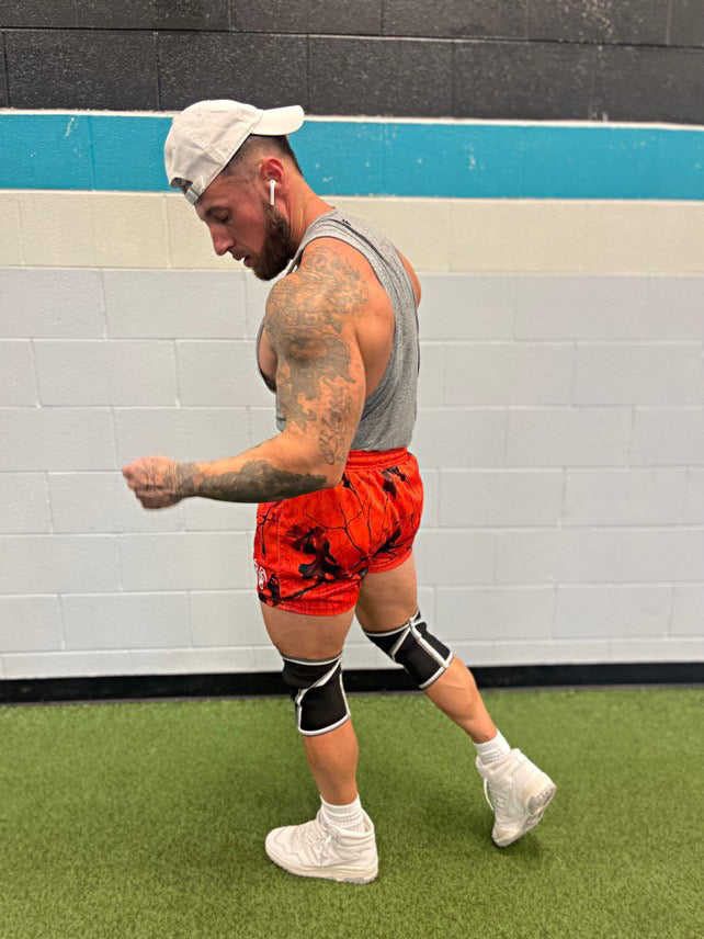 Orange Camo 5 Inch Inseam Mesh Shorts - Gym Shorts With Zipper For Active ware