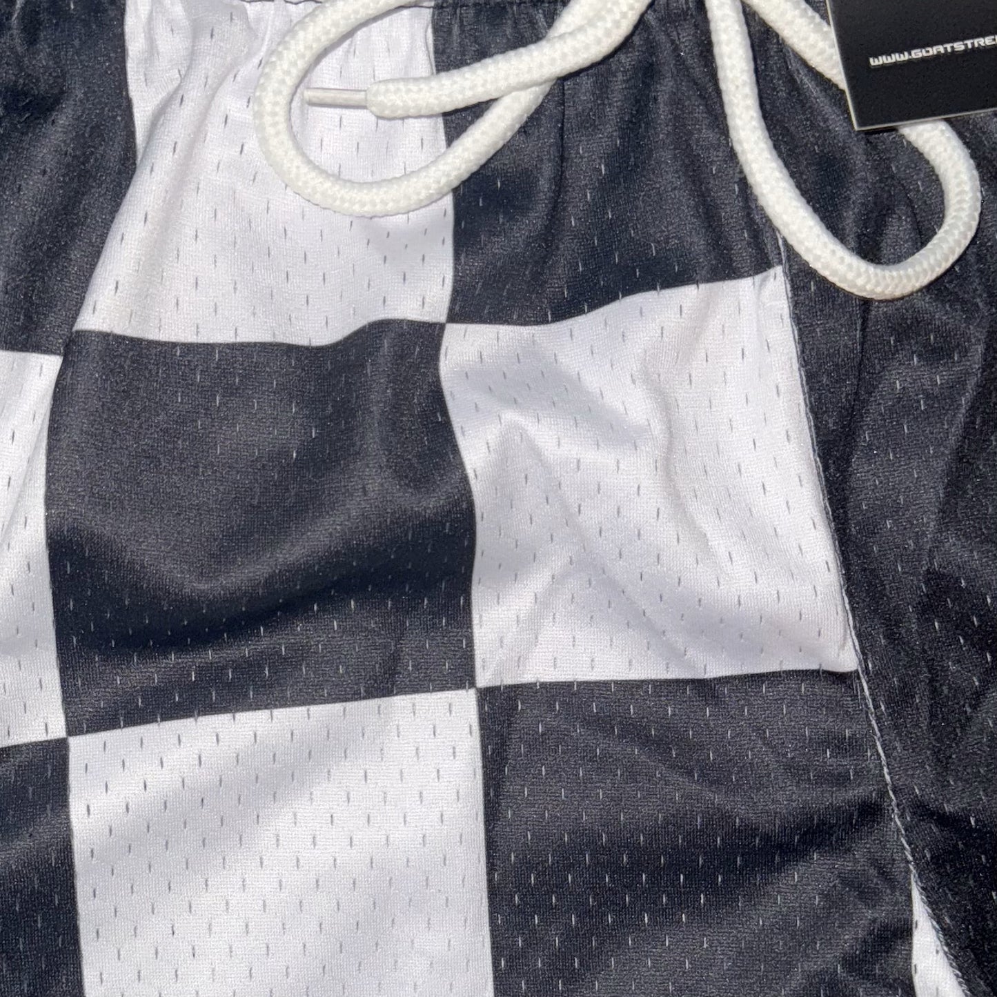 Goat Strength Half Checkered Half Black Shorts - 5 Inch Inseam, Breathable Elastic Workout Shorts - Zipper Pockets outfits workout fit