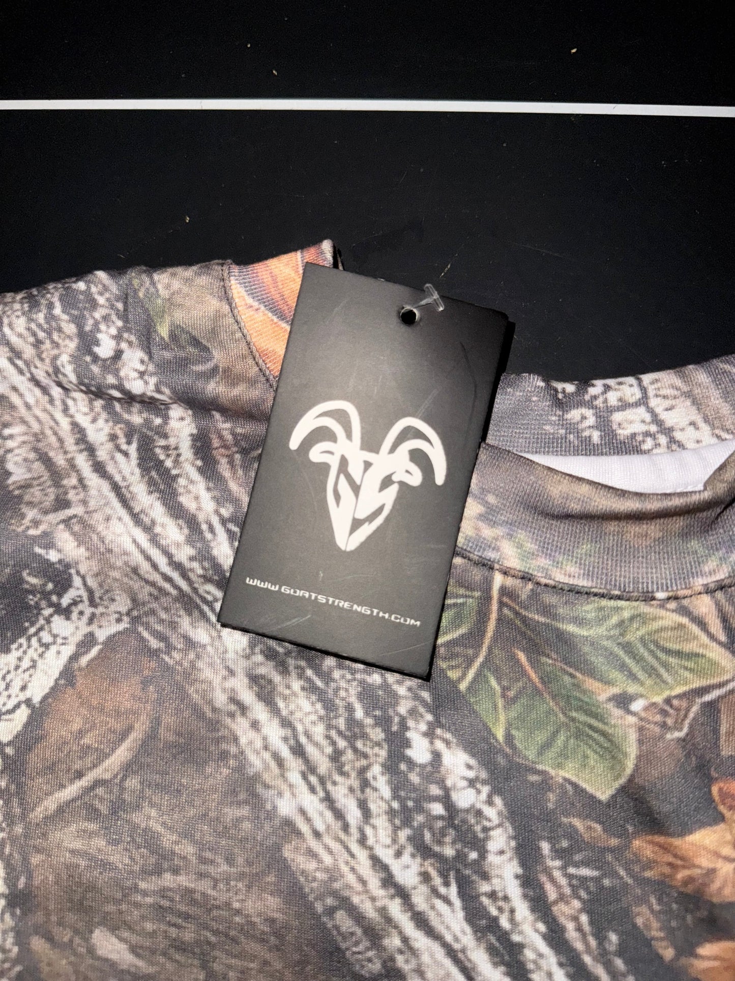 Goat Strength Camo oversized pump tee - White Washed camouflage oversized t-shirt for casual wear