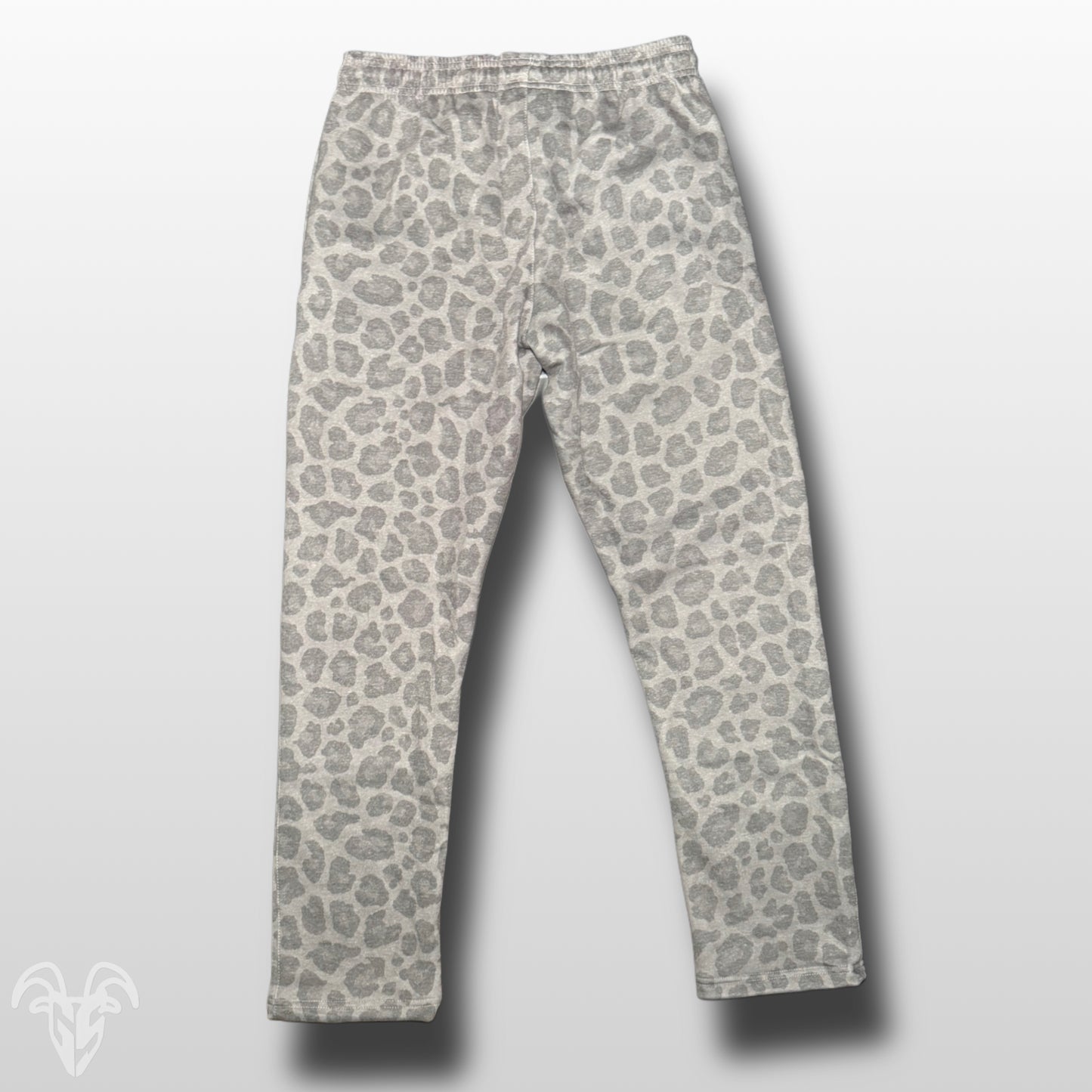 Goat Strength Dark Cheetah Joggers – White-Washed Acid Cotton with Zipper Pockets