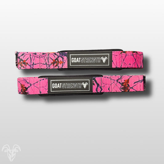 PINK CAMO Lifting Straps (1 Pair)