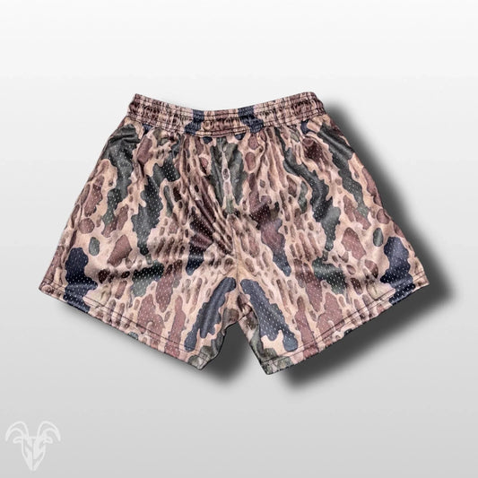 Goat Strength Old School Camo mesh shorts original product view