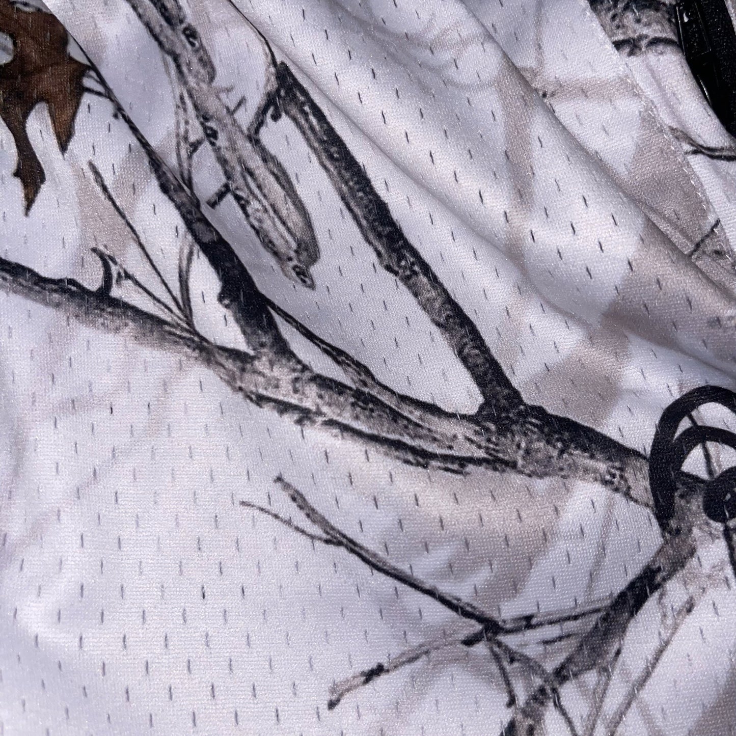 Goat Strength 5 inch inseam arctic Camo shorts | Snow Camo gym shorts | realistic white Camouflage athletic shorts - Zipper pockets - Men's Shorts