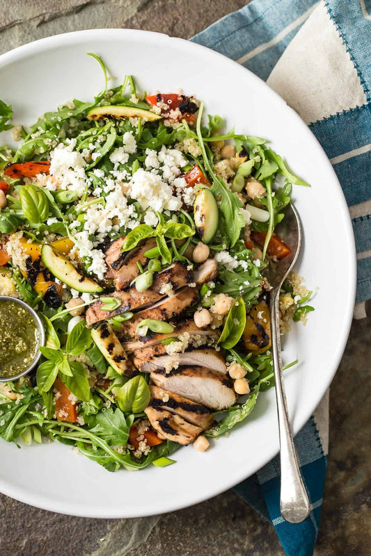 High Protein Grilled Chicken and Quinoa Salad - The GOAT Strength