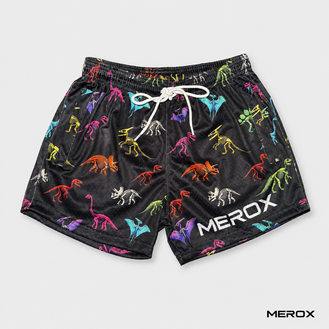 MEROX Dinosaur 5-inch mesh shorts
