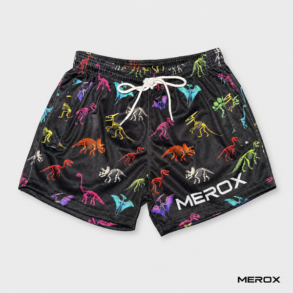 MEROX Dinosaur 5-inch mesh shorts