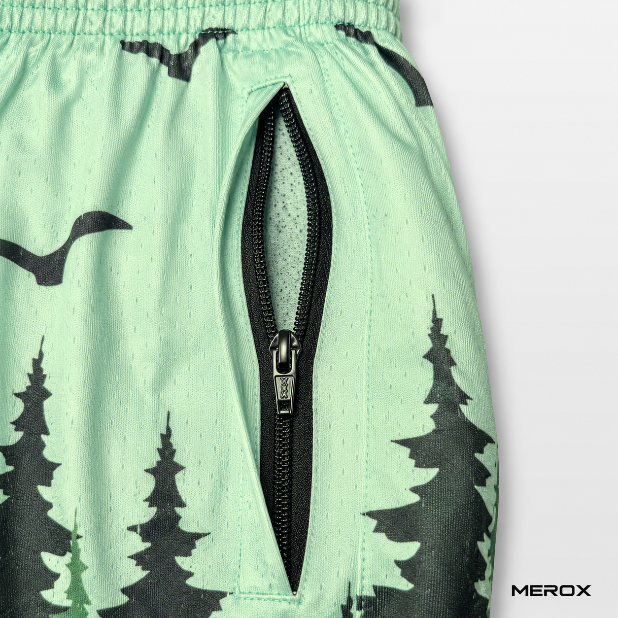 MEROX Forest Pine Tree 5-inch mesh shorts