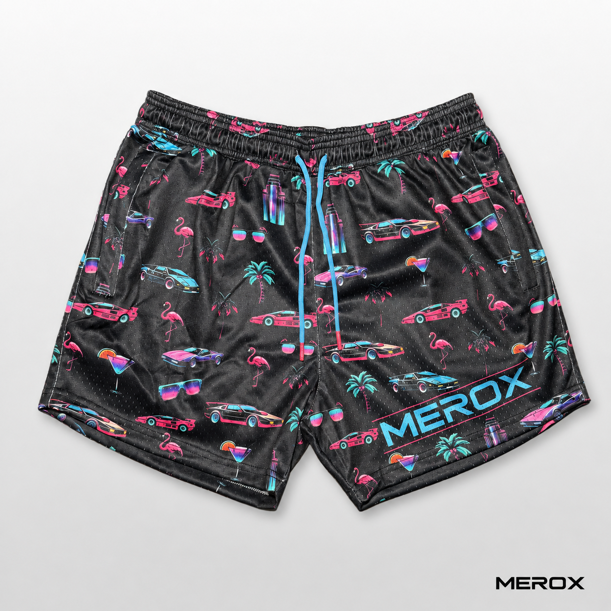 MEROX Miami Vice 5-inch mesh shorts front view