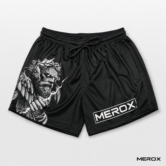 MEROX Zeus 5-inch mesh shorts front view