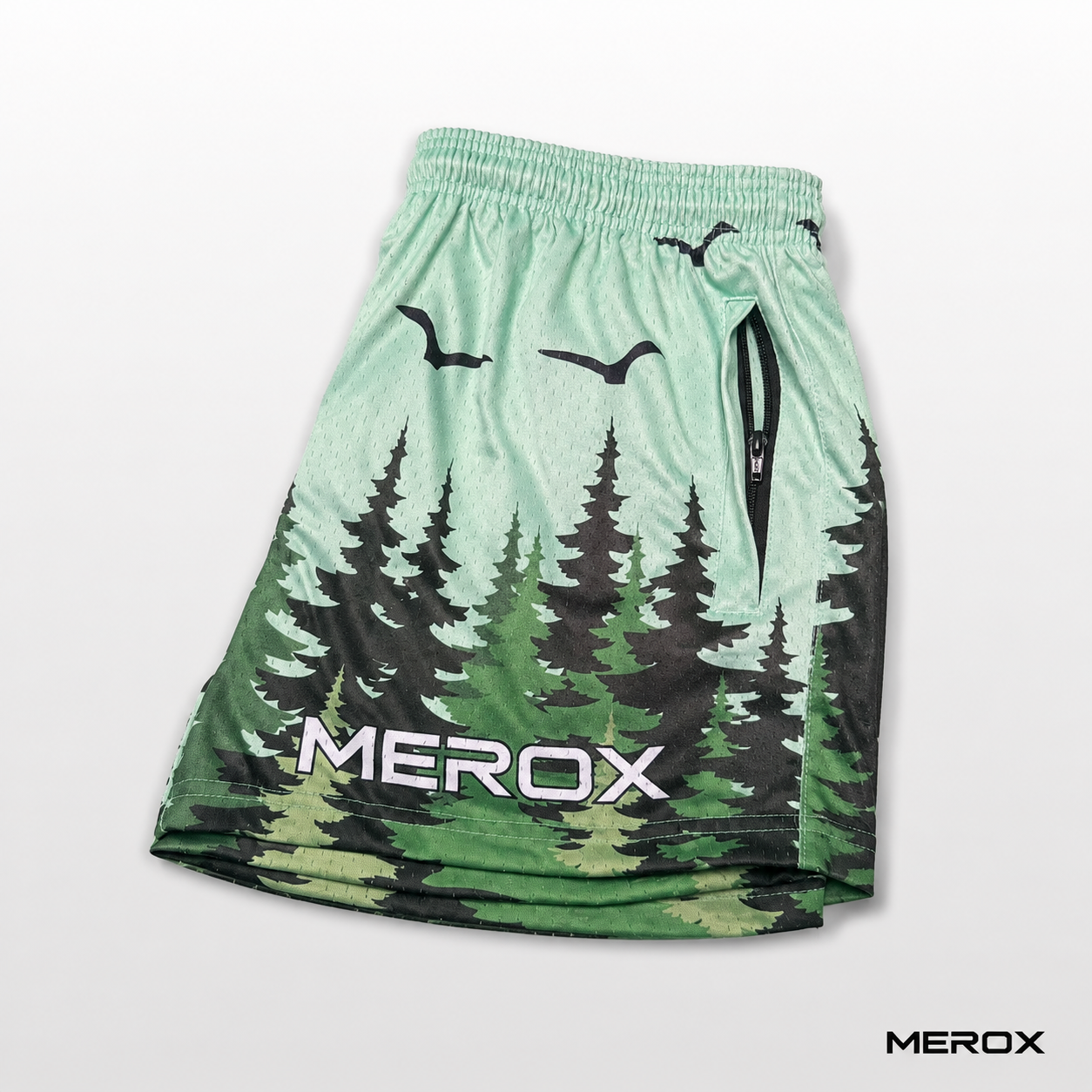 MEROX Forest Pine Tree mesh shorts product view