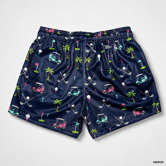 MEROX Golf 5-inch mesh shorts back view