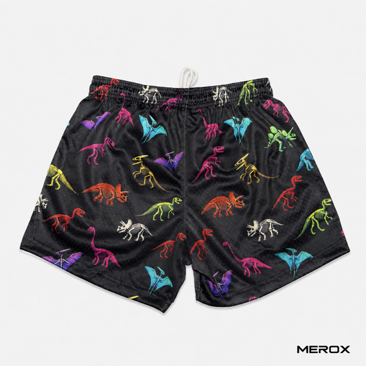 MEROX Alternate Logo Hunter Camo 5-inch mesh shorts back view