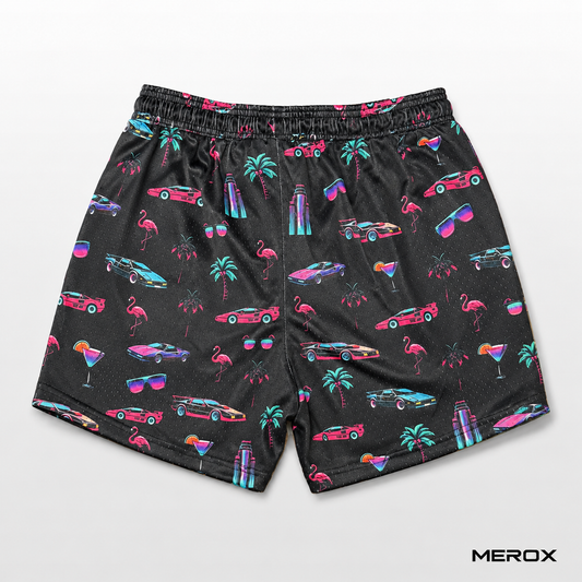 MEROX Miami Vice 5-inch mesh shorts back view