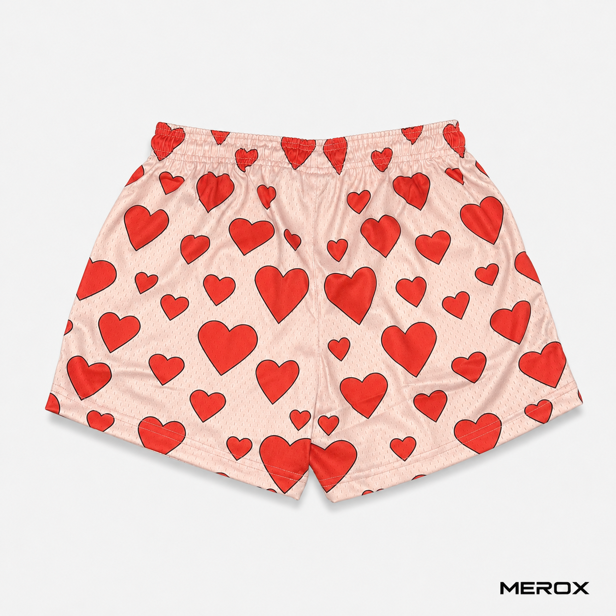 MEROX Valentine Hearts mesh shorts back