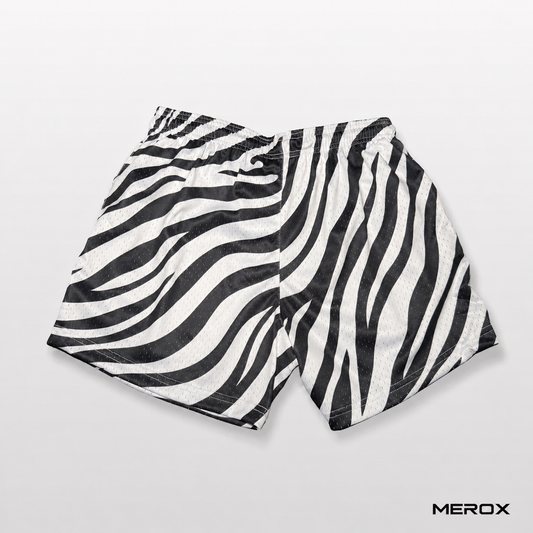 MEROX Zebra Print mesh shorts back view