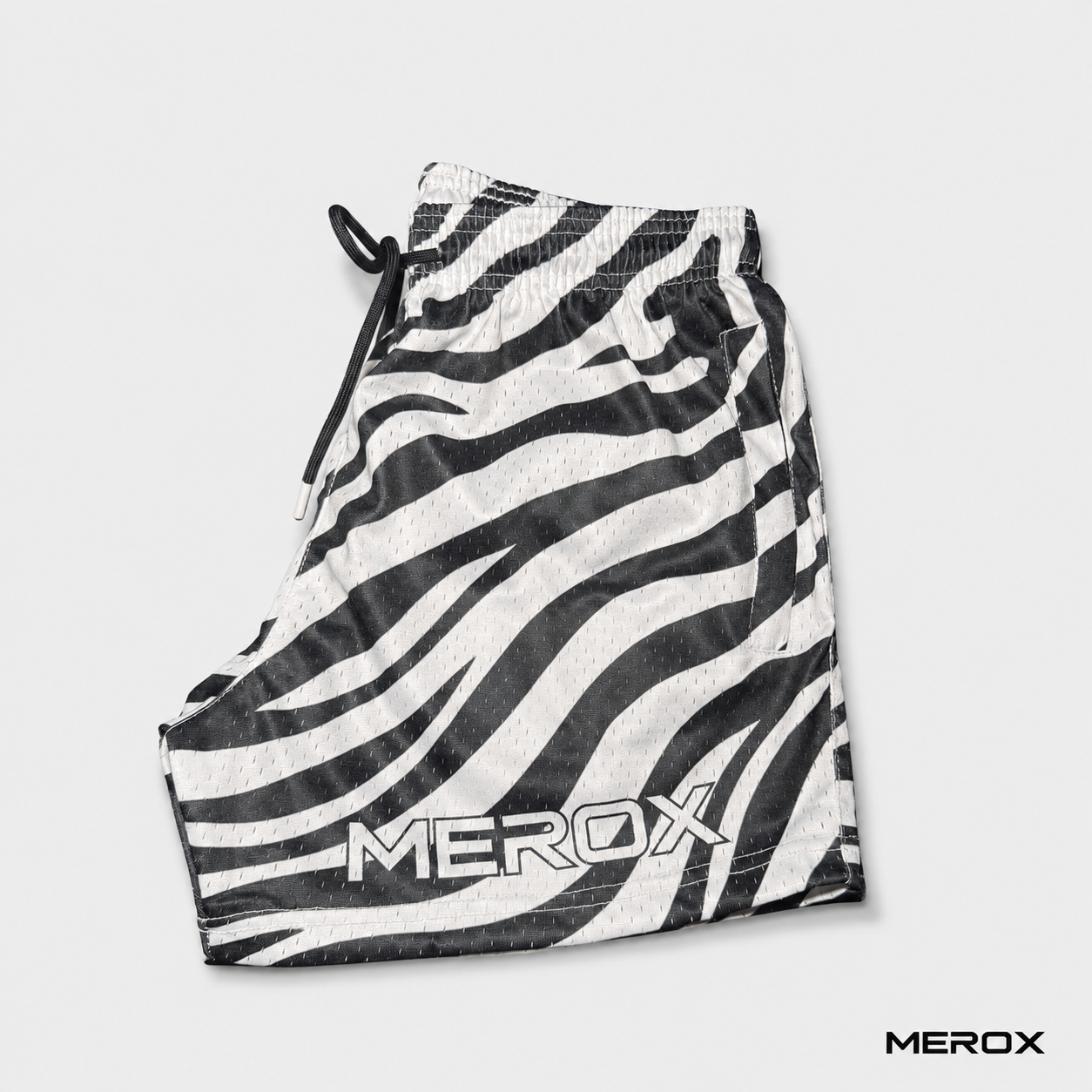 MEROX Zebra Print mesh shorts side view