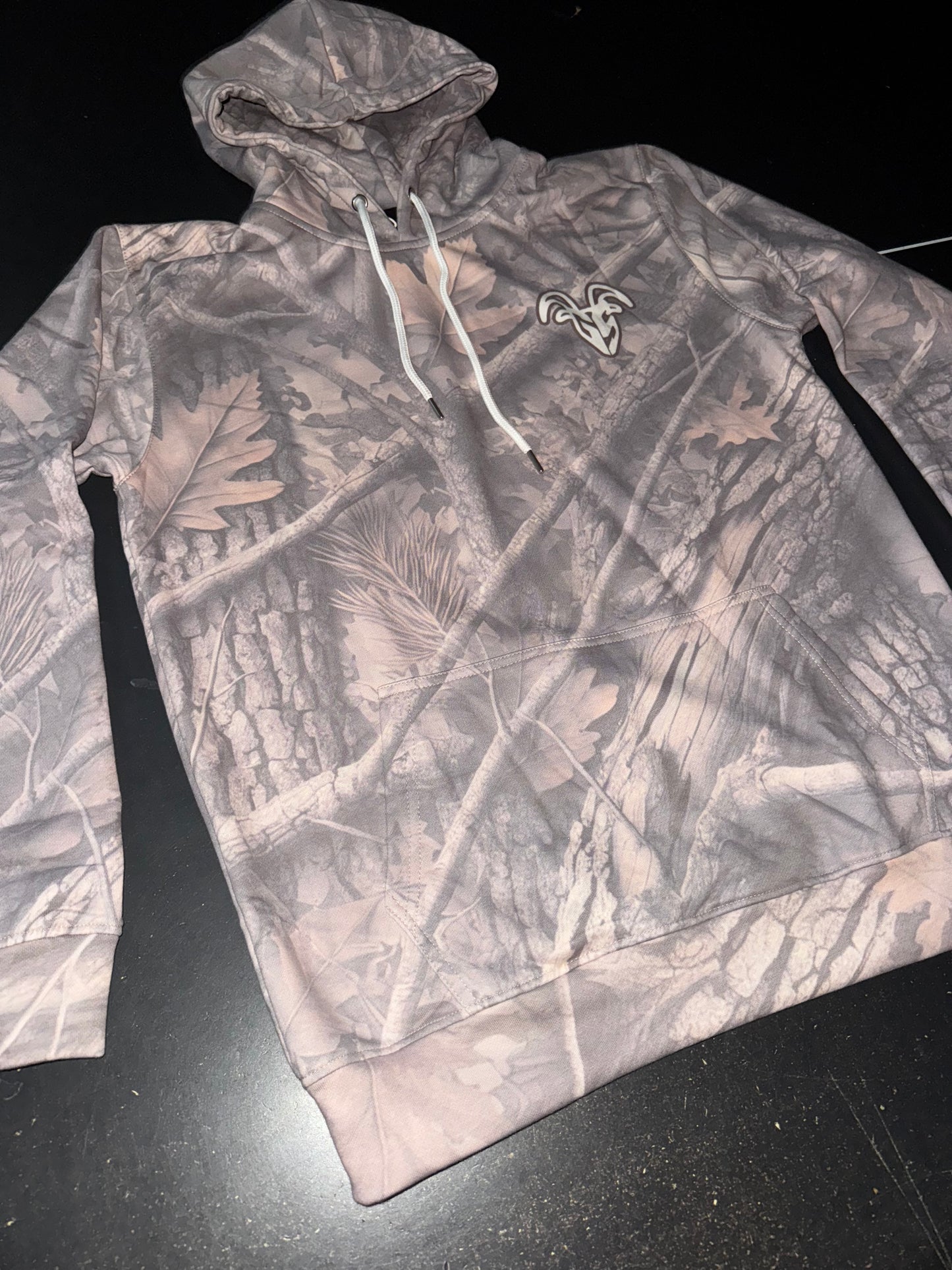 Goat Strength Vintage Camo Hoodie - White Washed Acid Washed Camouflage Sweater for Men & Women Sweaters, Realistic Camouflage