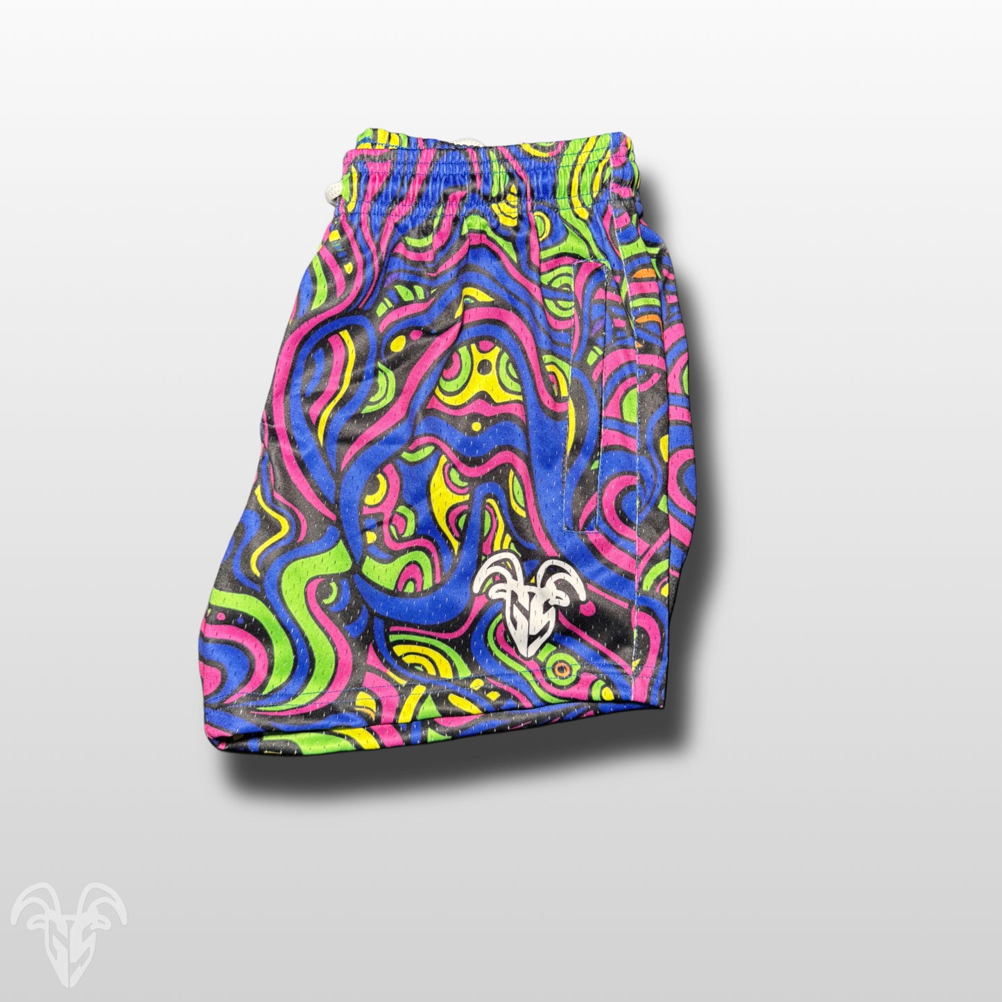 GOAT Strength 5” Inseam Mesh Shorts – Psychedelic Rave Design