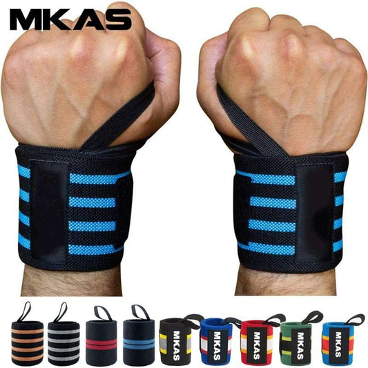 1pair Wrist Wrap Weight Lifting Gym Cross Training Fitness Padded Thumb Brace Strap Power Hand Support Bar Wristband - The GOAT Strength