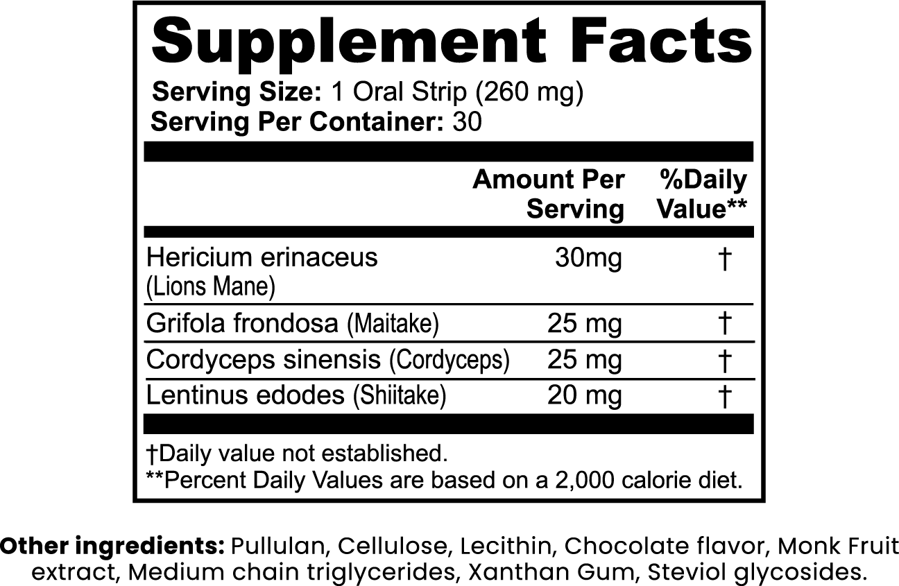 Goat Strength Mushroom Focus Strips