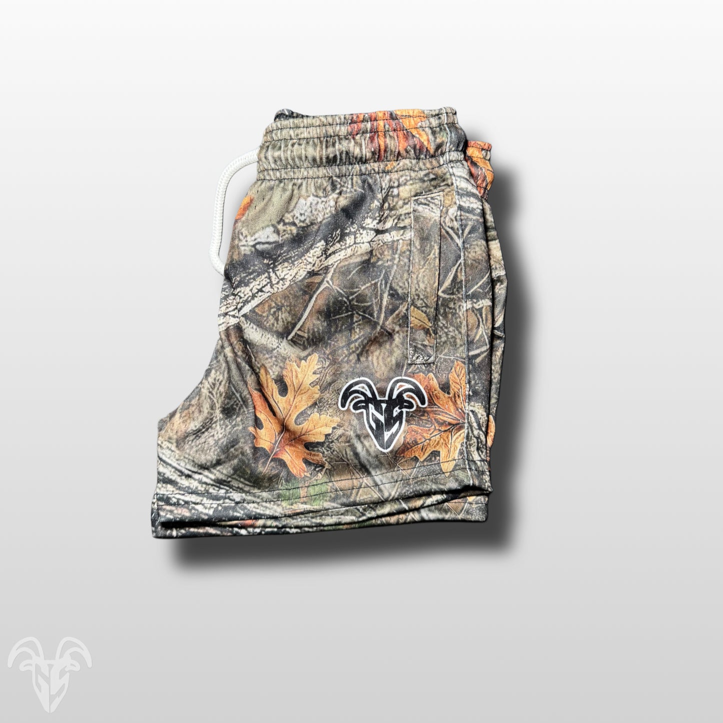 GOAT Strength YOUTH Camouflage Mesh Shorts – Zipper Pockets - Camo