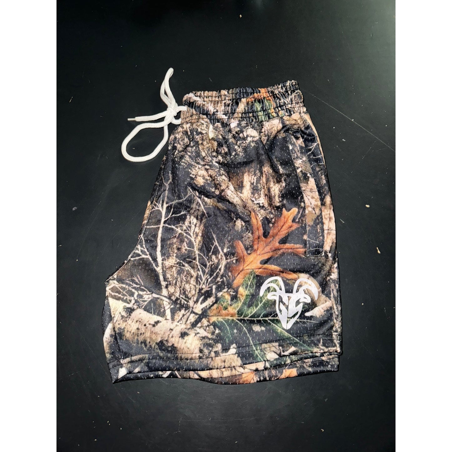 Realistic Camo Design  5-Inch Inseam Gym Shorts with Zipper Pockets Ultimate Active Wear