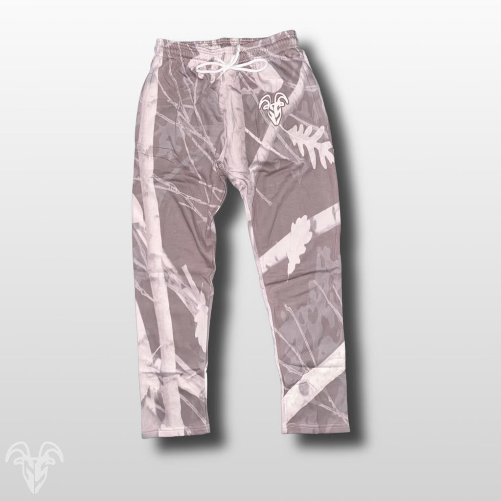 Goat Strength Midnight Camo Sweatpants with Zipper Pockets - Black Camouflage with White Washed overlay for Men & Women sweats, Realistic Camouflage