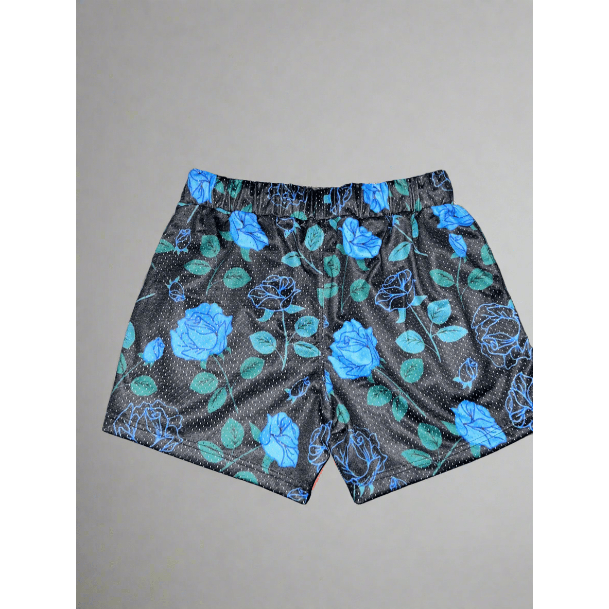 5-Inch Inseam Gym Shorts with Zipper Pockets - Stylish Blue Floral Design for Active Wear