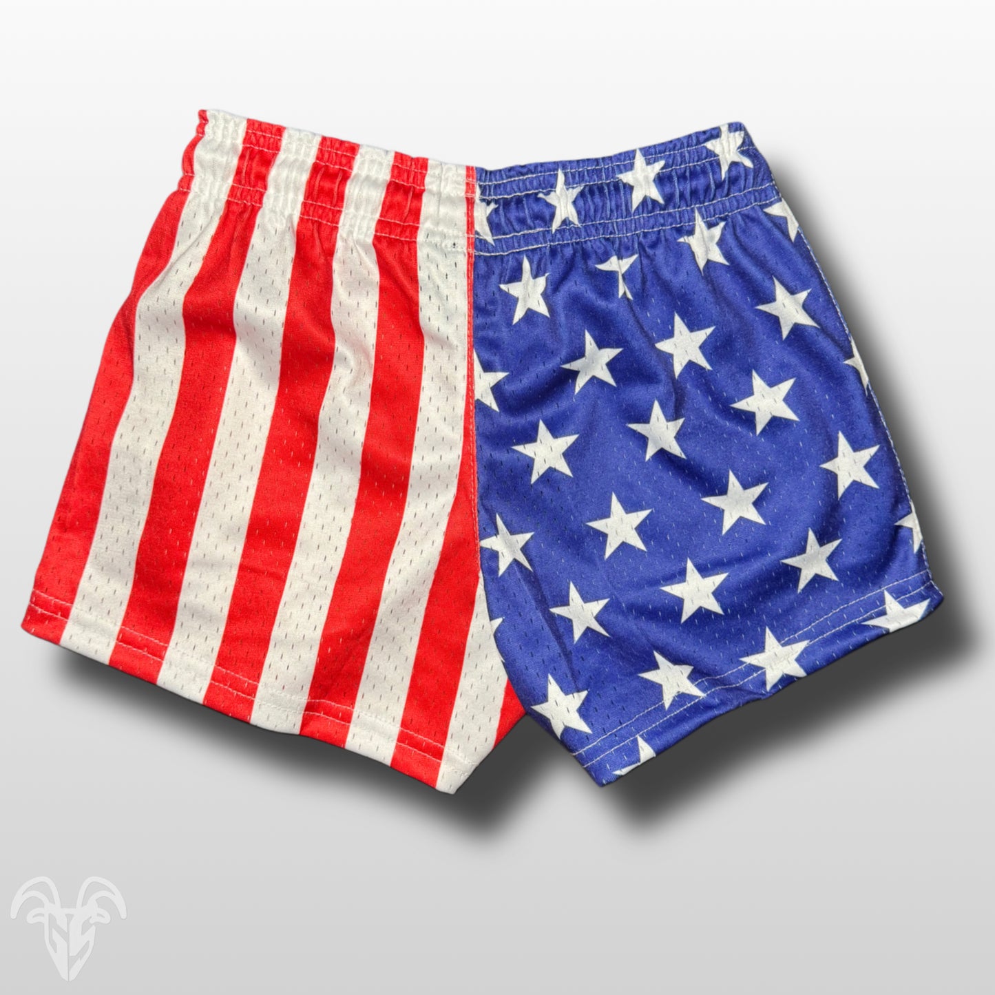 GOAT Strength YOUTH USA Flag Mesh Shorts – Zipper Pockets PLEASE REVIEW OUR SIZING CHART