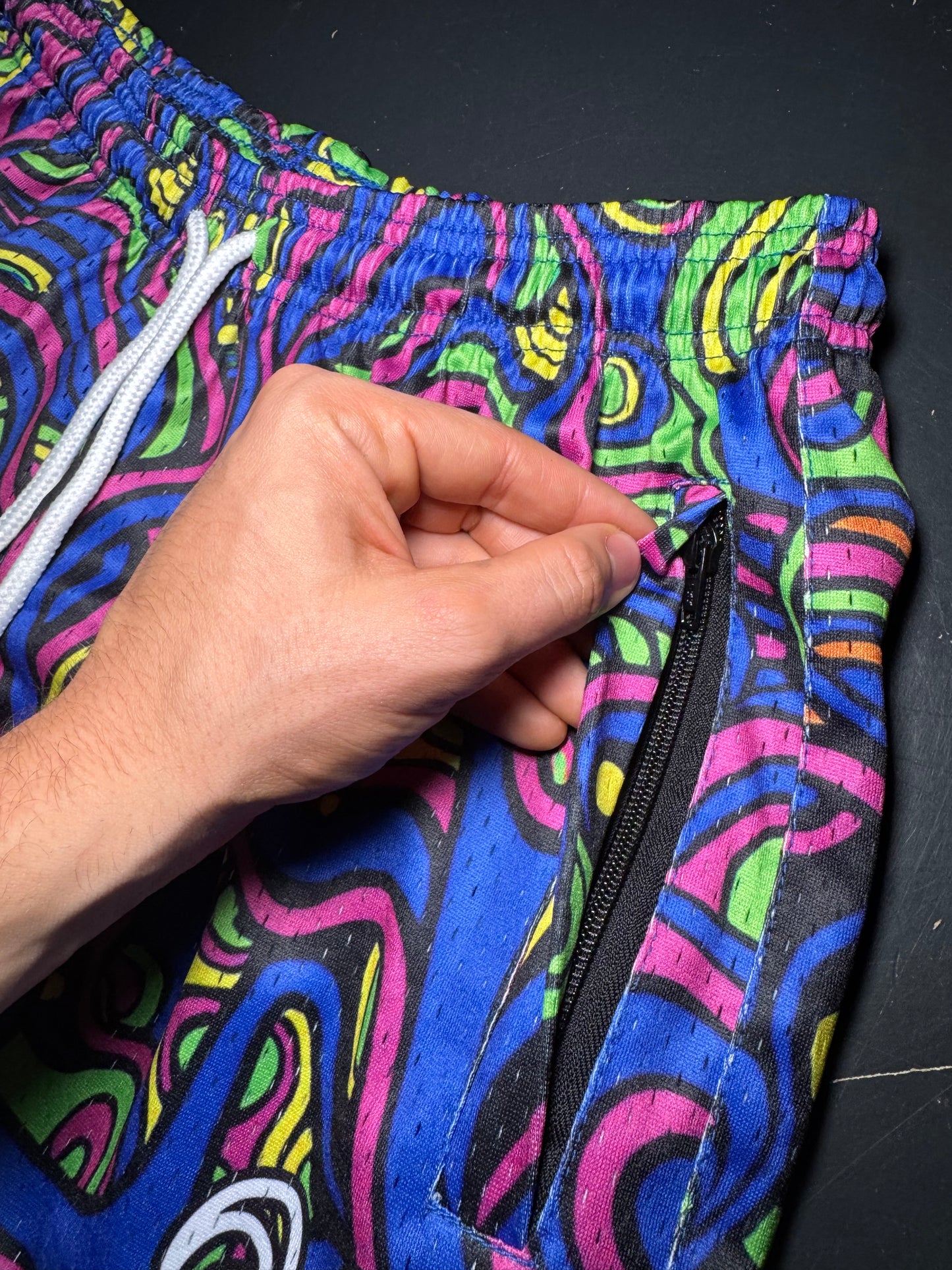GOAT Strength 5” Inseam Mesh Shorts – Psychedelic Rave Design
