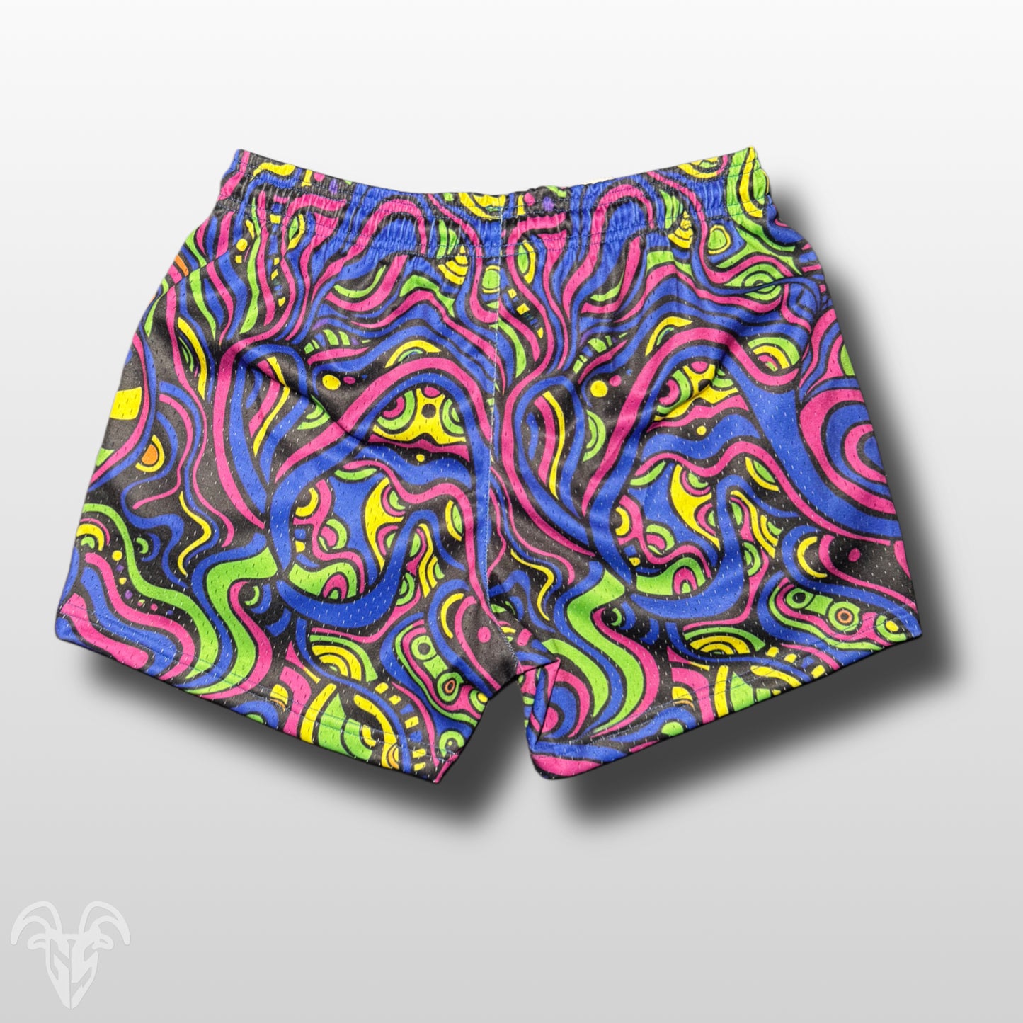 GOAT Strength 5” Inseam Mesh Shorts – Psychedelic Rave Design