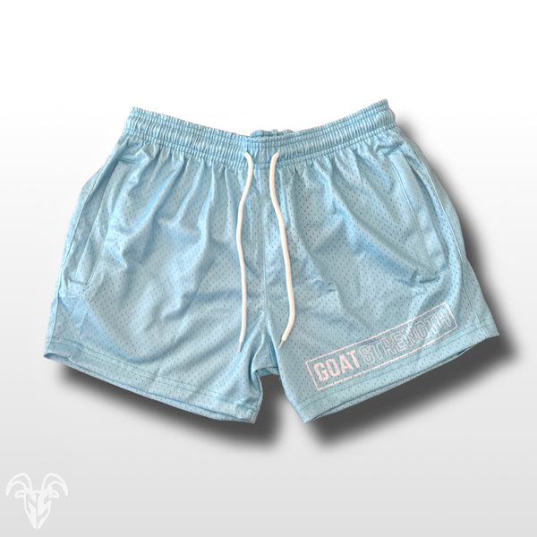 Goat Strength Final Stock – Sky Blue 5-Inch Mesh Shorts