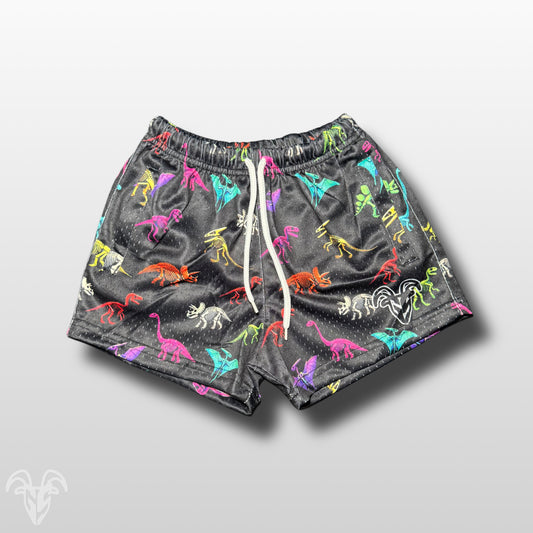 GOAT Strength YOUTH Mesh Shorts – Dinosaur Edition