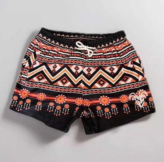 Goat Strength - Men’s 5 inch inseam shorts - Mesh athletic Tribal Camo design shorts - Tribal Camo design shorts - Zipper pockets - Men's Shorts