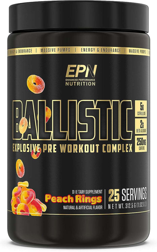 BALLISTIC Pre Workout | #1 New Pre Workout Powder w/ Nitric Oxide Booster, Electrolytes, Caffeine & Nootropics | Insane Pumps, Focus, Stamina, Energy, Hydration for Men & Women - Citrus Blast - The GOAT Strength