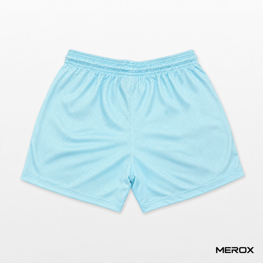 MEROX Sky Blue 5-inch mesh shorts back view