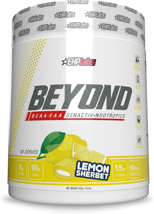 EHP Labs Beyond BCAA Powder Amino Acids Post Workout Recovery - BCAAs Essential Amino Acids EAA Supplements Powder - 10g Amino Acids Supplement for Muscle Recovery, Kiwi Strawberry, 60 Servings - The GOAT Strength