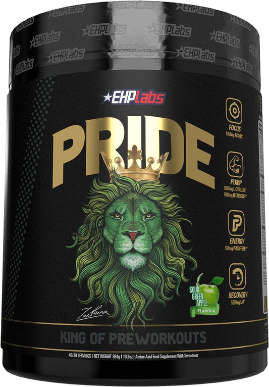EHP Labs Pride Pre Workout Supplement Powder - Full Strength Pre-Workout Energy Supplement, Sharp Focus, Epic Pumps & Faster Recovery - Raspberry (40 Servings) - The GOAT Strength