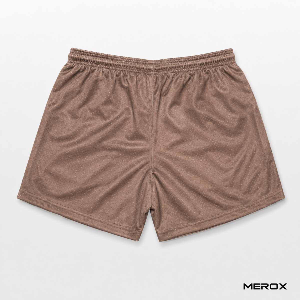 MEROX Brown 5-inch mesh shorts back view