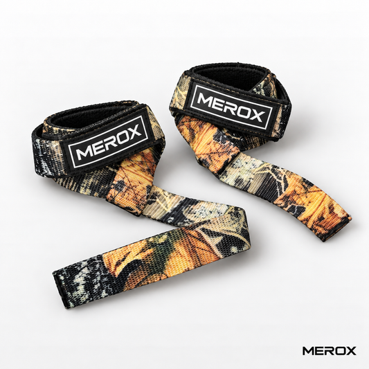 MEROX woodland camo lifting straps angled pair