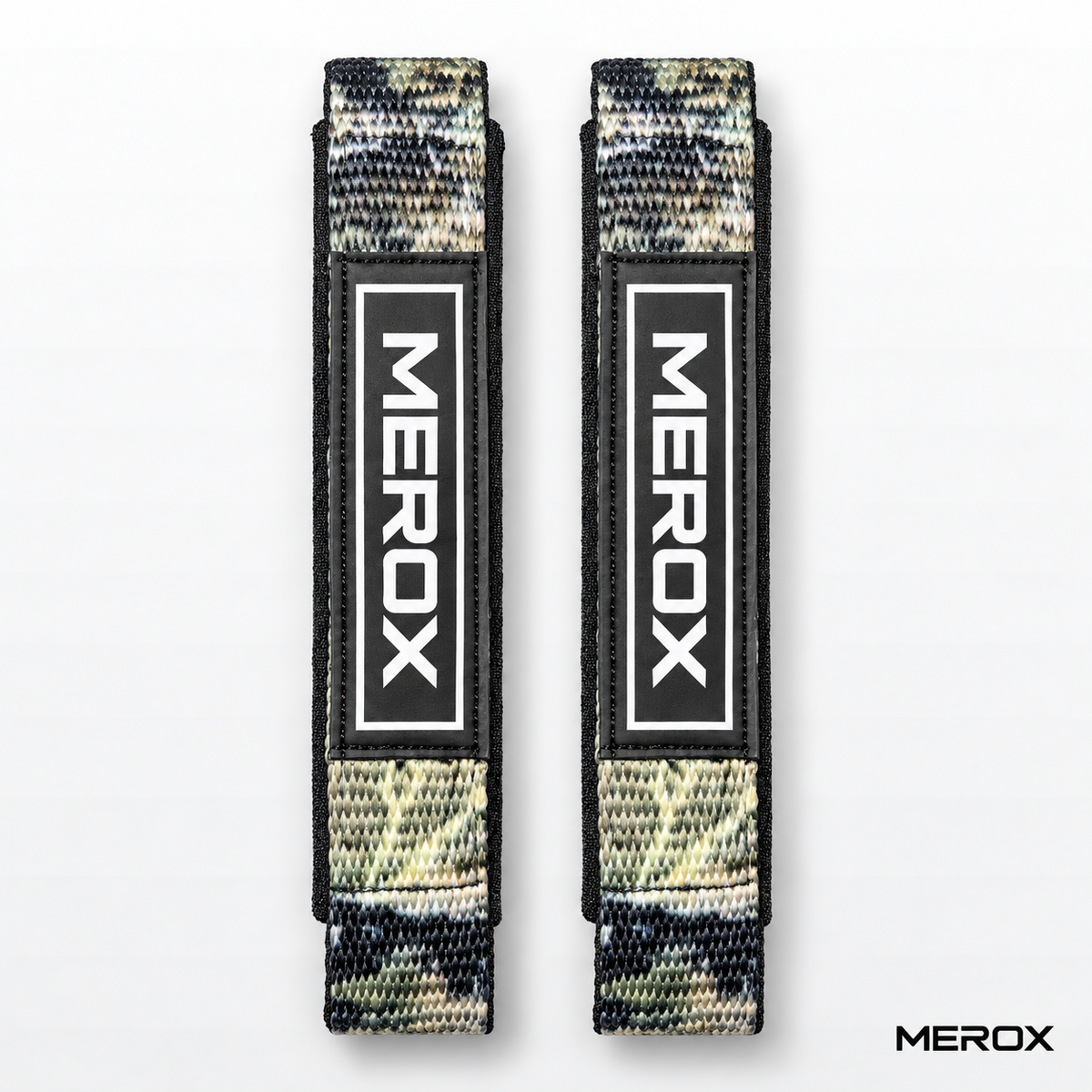 MEROX woodland camo lifting straps sewn labels