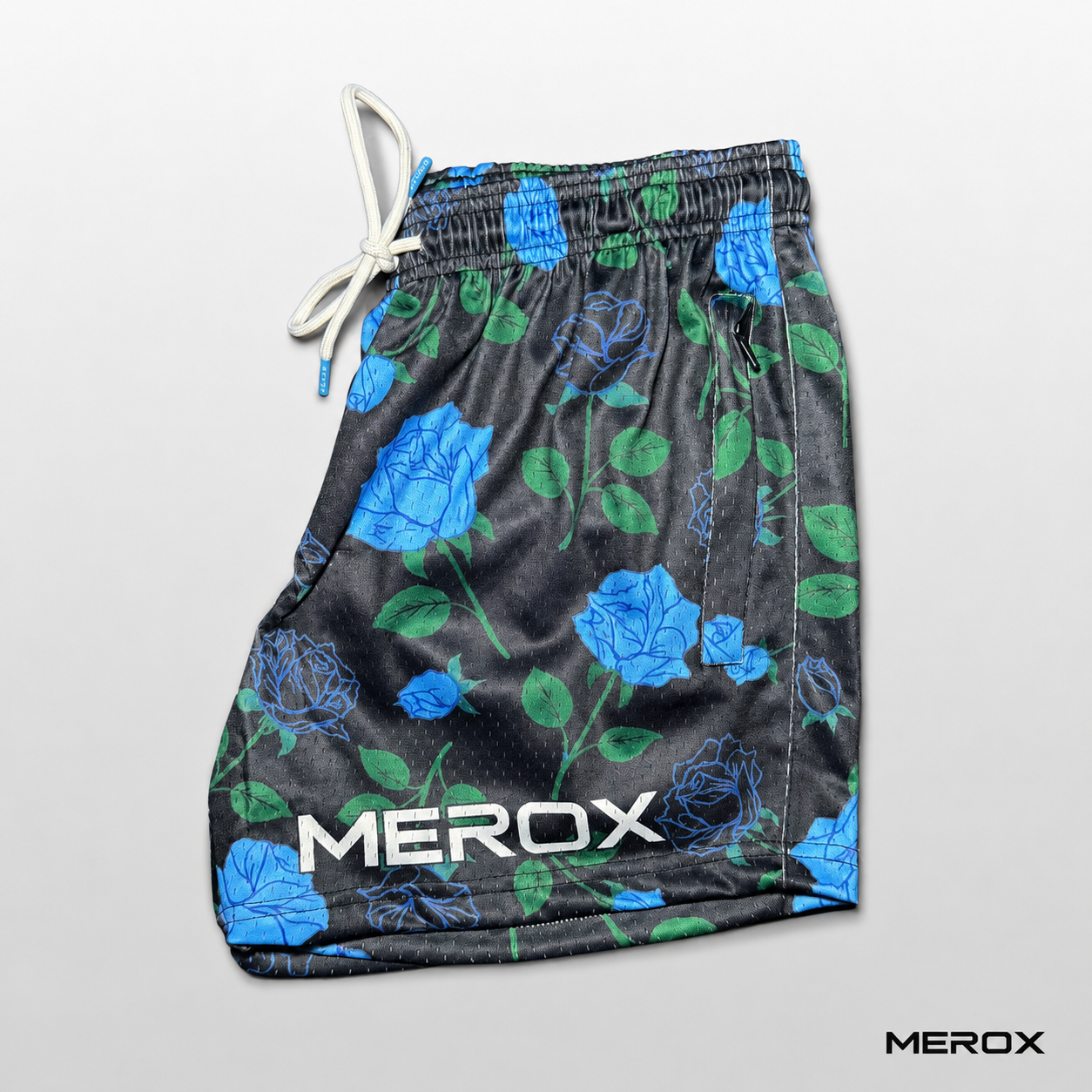 MEROX Diamond Flower 5-inch mesh shorts side