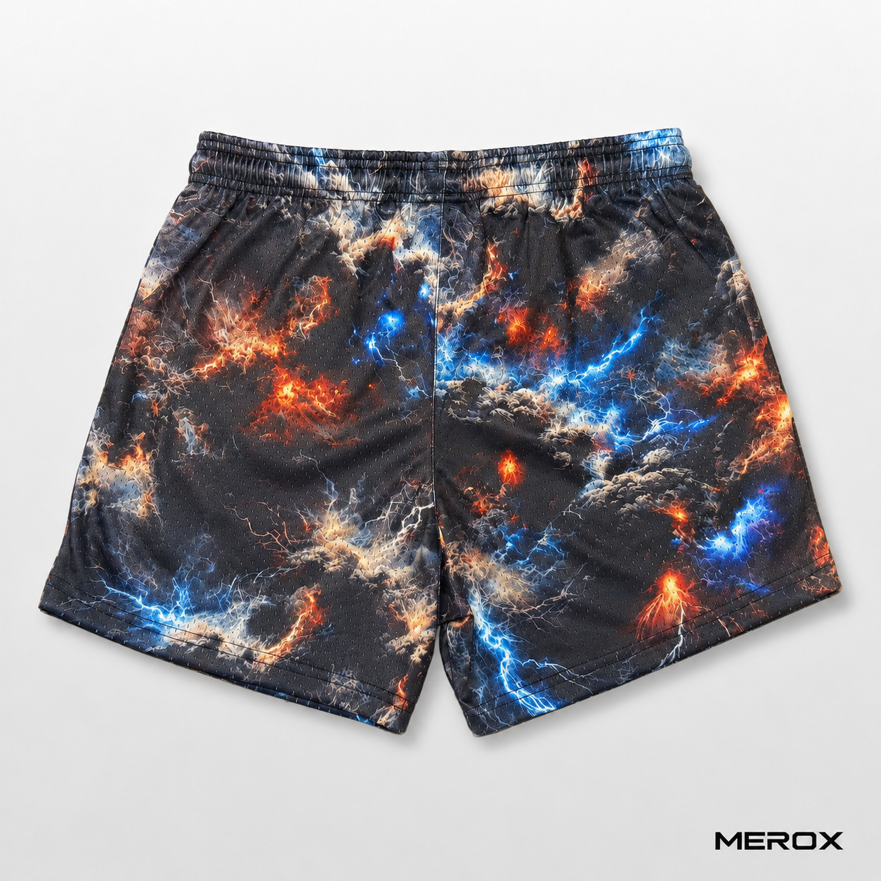 MEROX Galaxy Storm Cloud 5-inch mesh shorts back view