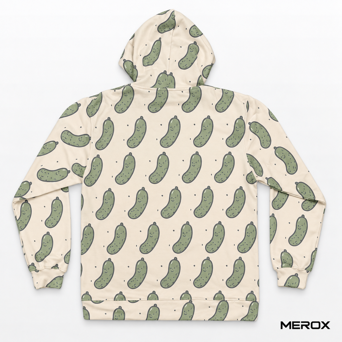 MEROX pickle pattern hoodie back view