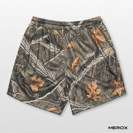 MEROX Realistic Camouflage 5-inch mesh shorts back view