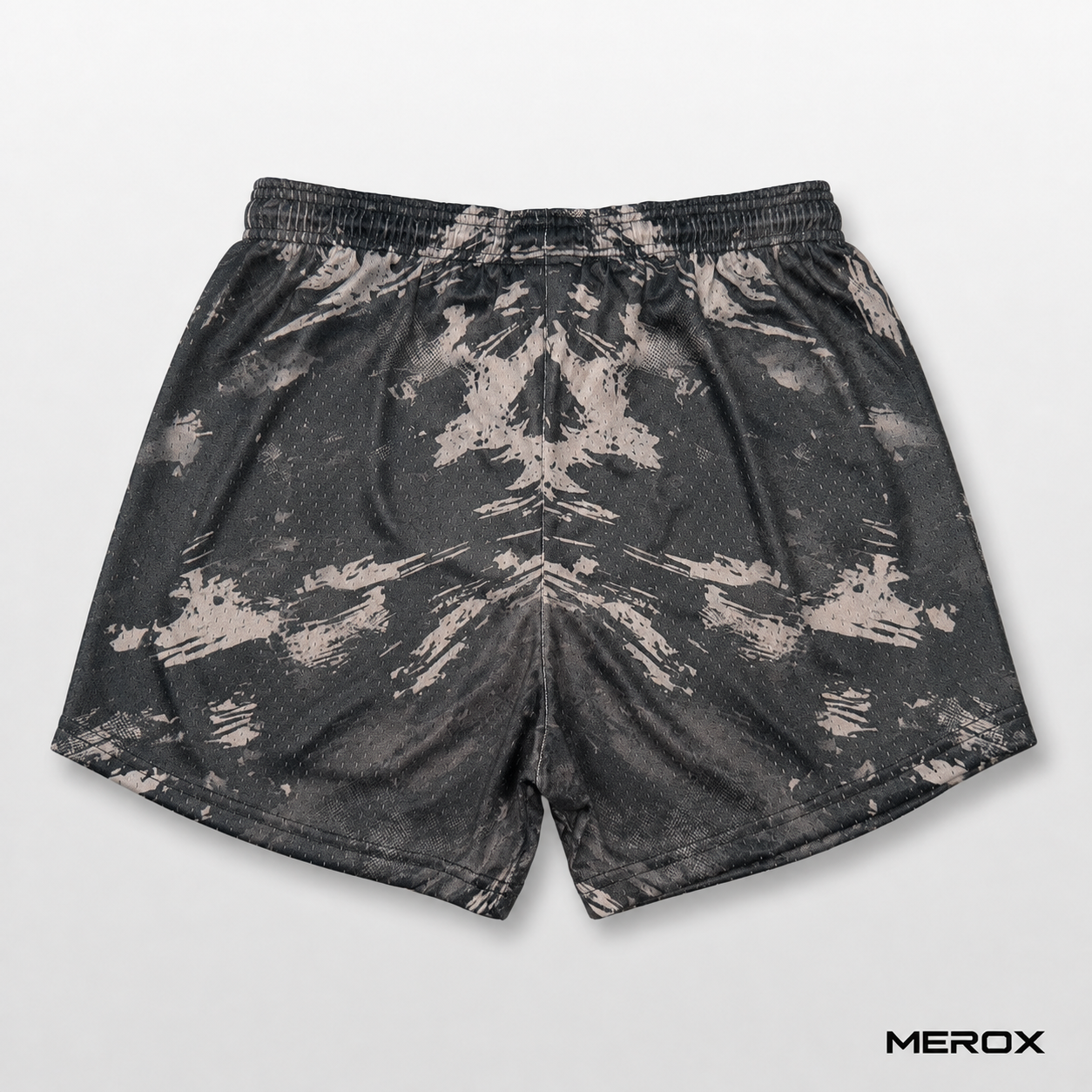 MEROX Scratch Camo 5-inch mesh shorts back view