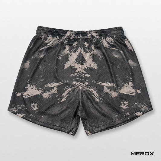 MEROX Scratch Camo 5-inch mesh shorts back view