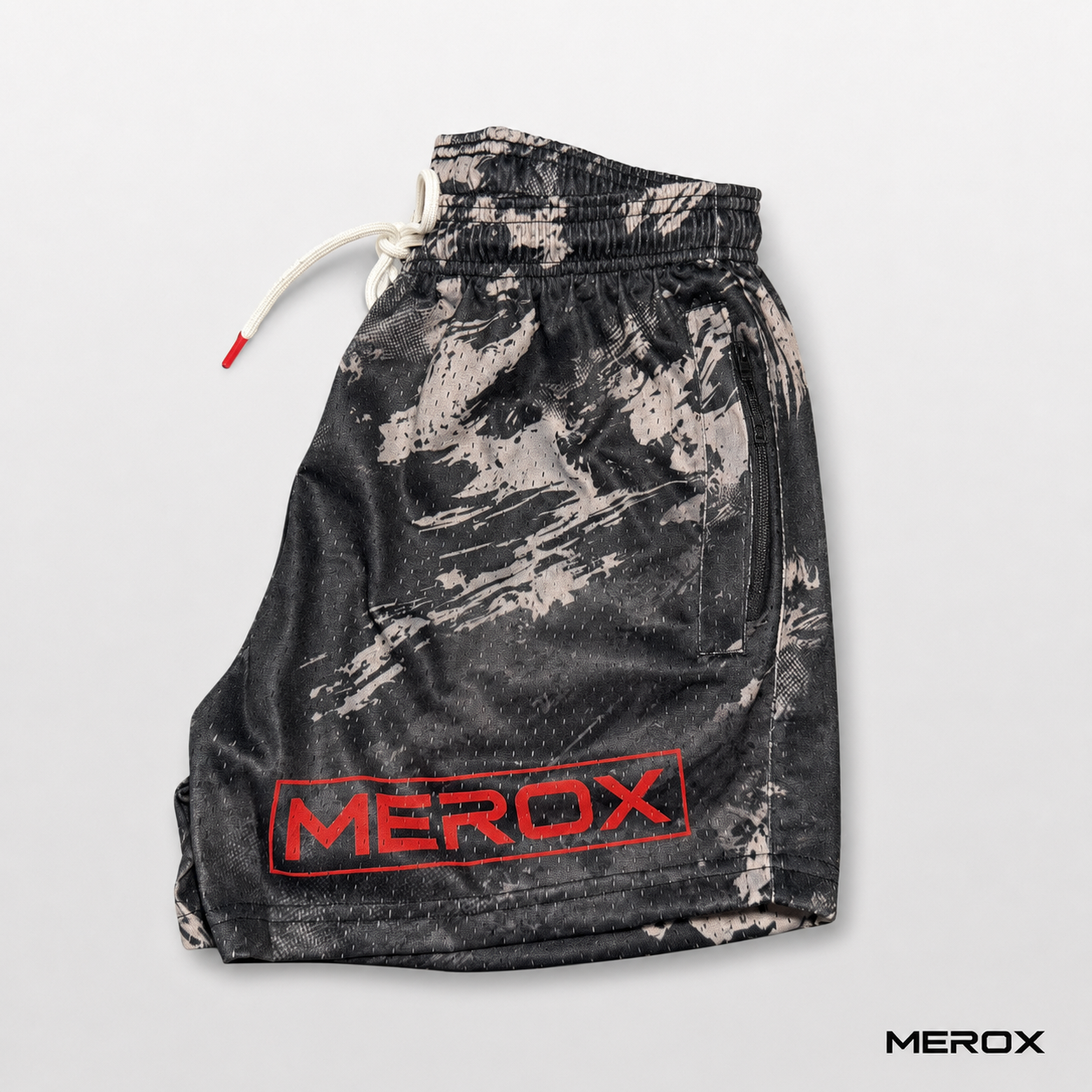 MEROX Scratch Camo mesh shorts side view