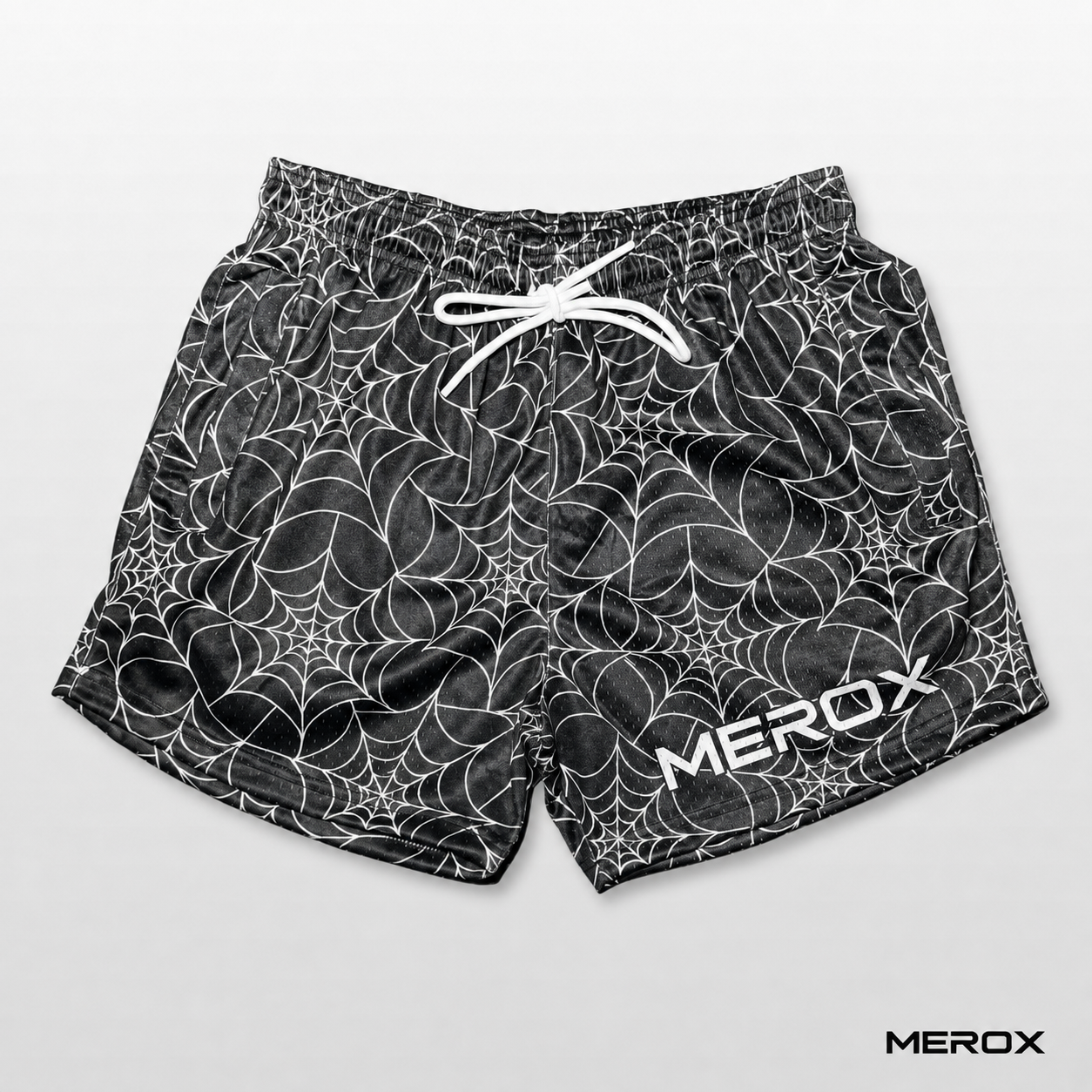MEROX Spider Web 5-inch mesh shorts front view