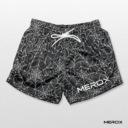 MEROX Spider Web 5-inch mesh shorts front view